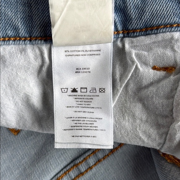 Lolë Light Wash Mini Denim Skirt Raw Hemline Stretchy - Picture 13 of 13